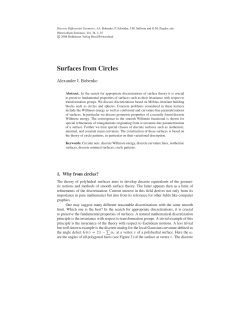 Surfaces from Circles