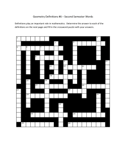 Geometry Definitions #6 &ndash; Second Semester Words