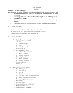 MATH SKILLS BUS 111 1. estimating decimals, sums, differences