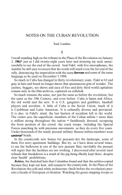 notes on the cuban revolution