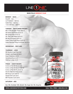 MONDAY - BACK Deadlift &ndash; 5x5 Lat Pulldown &ndash; 4x8