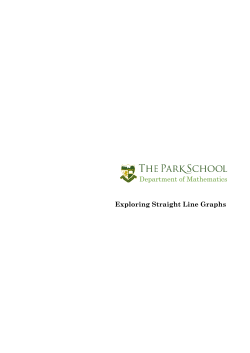 Exploring Straight Line Graphs