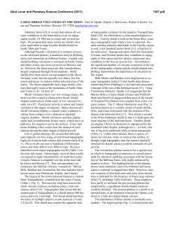 Large Shield Volcanoes on the Moon