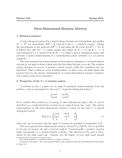 Three-Dimensional Rotation Matrices