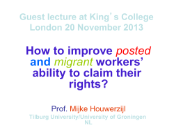 (posted) workers - King`s College London