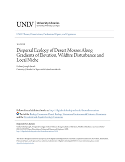 Dispersal Ecology of Desert Mosses Along Gradients of Elevation