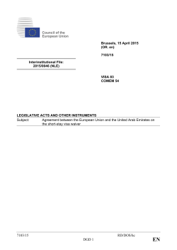 Agreement between the European Union and the United Arab