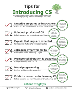 Introducing CS - CS Teaching Tips