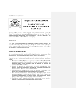 Landscape and Irrigation plan review services