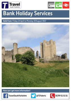 Bank Holiday Services - Travel South Yorkshire