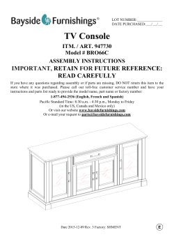 User Manual - Bayside Furnishings