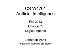 Logical Agents