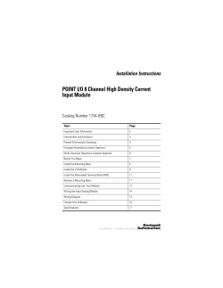 1734-IN033B-EN-P POINT I/O 8 Channel High Density Current Input
