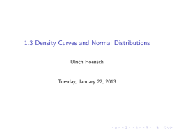 1.3 Density Curves and Normal Distributions
