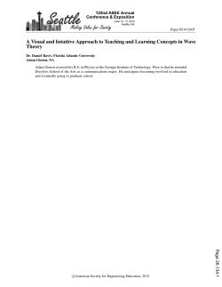 A Visual and Intuitive Approach to Teaching and