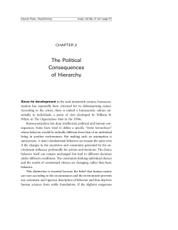 The Political Consequences of Hierarchy