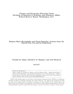 Lessons from the Payroll Tax Cut and Its Expiration