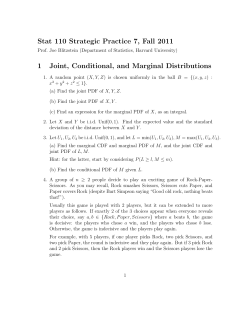 Strategic Practice and Homework 7