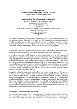 Sustainable Development in Context