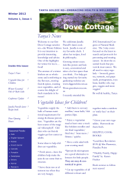 Dove Cottage - Tanya Goldie Naturopath