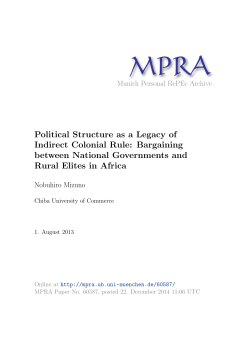 Political Structure as a Legacy of Indirect Colonial Rule: Bargaining