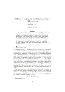Madness: a package for Multivariate Automatic Differentiation