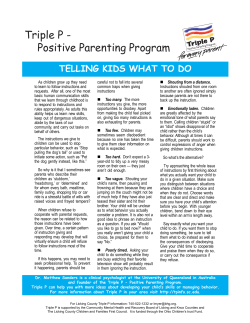 Triple P - Positive Parenting Program