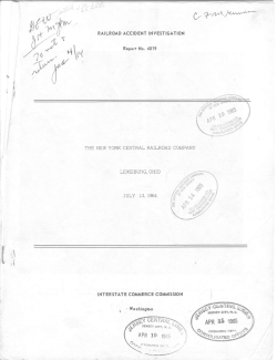 RAILROAD ACCIDENT INVESTIGATION Report
