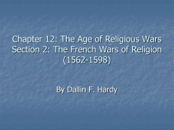 Chapter 12: The Age of Religious Wars Section 2