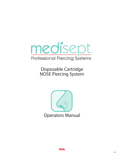 Disposable Cartridge Nose Piercing System