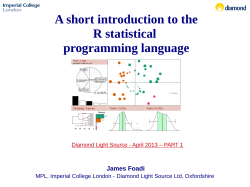 Part 1 - James Foadi`s personal web page