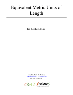 Equivalent Metric Units of Length