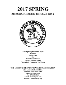 TABLE OF CONTENTS - Missouri Crop Improvement Association