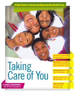 A Teen Guide to Sexual and Reproductive Health Care