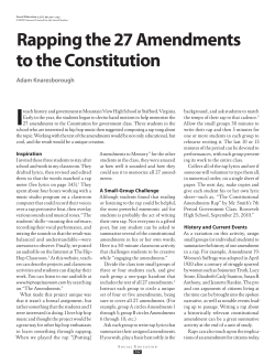 Rapping the 27 Amendments to the Constitution