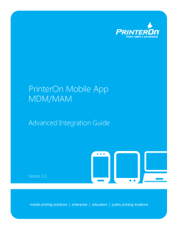 PrinterOn Mobile App MDM/MAM