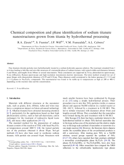 Chemical composition and phase identification of sodium titanate
