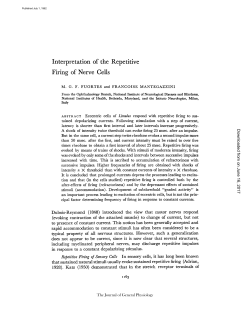 Interpretation of the Repetitive Firing of Nerve Cells