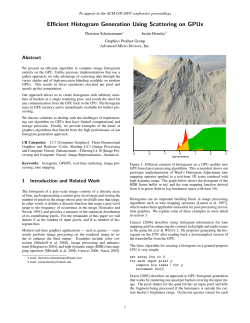 Efficient Histogram Generation Using Scattering on GPUs