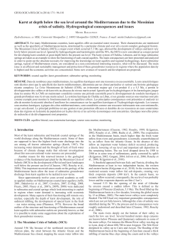 Karst at depth below the sea level around the Mediterranean due to