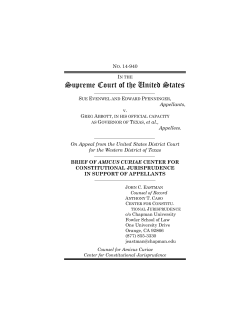 Brief Amicus Curiae of Center for Constitutional