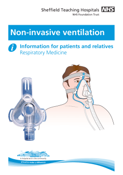 Non-invasive ventilation - Sheffield Teaching Hospital