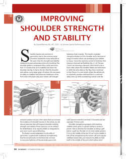 improving shoulder strength and stability
