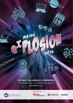 the mav 53rd annual conference - The Mathematical Association of