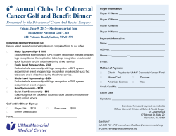 6 Annual Clubs for Colorectal Cancer Golf and Benefit Dinner
