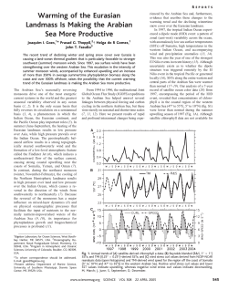 Warming of the Eurasian Landmass Is Making the Arabian Sea More