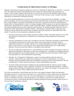 SAT and Geometry Joint Statement