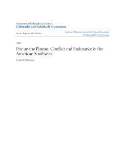 Fire on the Plateau: Conflict and Endurance in the American
