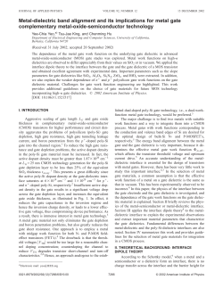 Metal-dielectric band alignment and its implications for metal gate