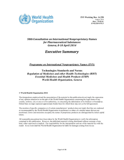 Executive Summary - World Health Organization
